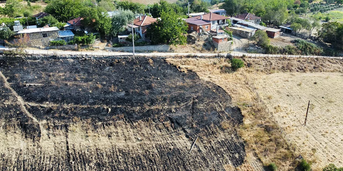 Çanakkale'de yangının ilk çıktığı anlar kamerada