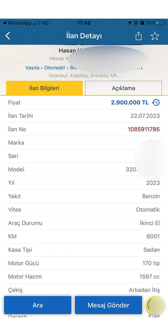 Liste fiyatının üstünde ikinci el araç satışını CİMER'e şikayet etti