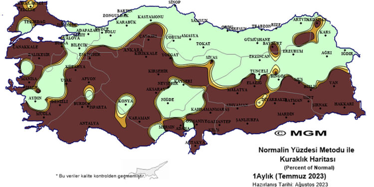 Temmuz ayı kuraklık analizi raporu yayınlandı