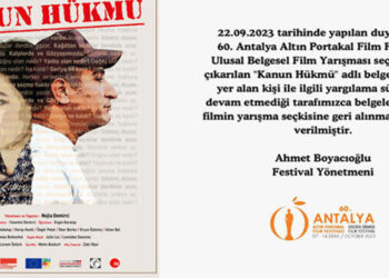 Altın Portakal'da 27 filmi ve jüriyi çektiren 'Kanun Hükmü' filmi, geri alındı