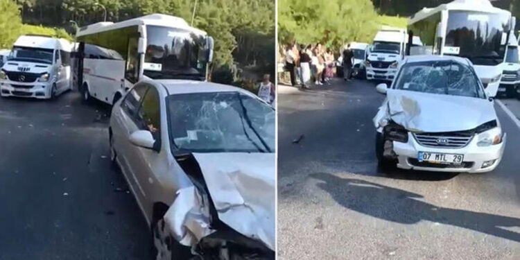 Antalya'da 12 aracın karıştığı zincirleme kaza