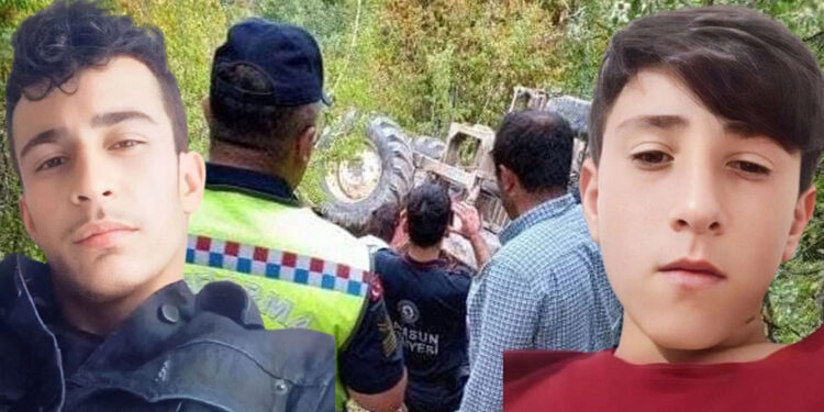 Devrilen traktörün altında kalan Görkem ile Emirhan öldü