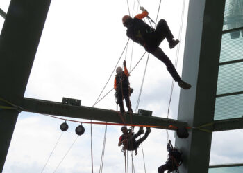 Merkez Bankası binasında 40 dağcının zorlu mesaisi