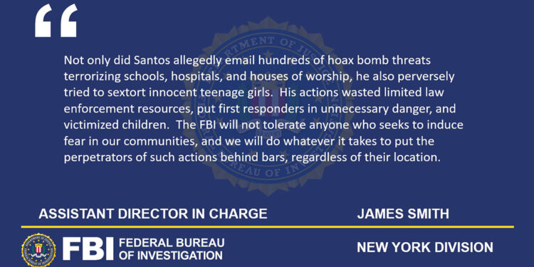 Perulu bir kişi, ABD’de 150’den fazla bomba tehdidinde bulundu