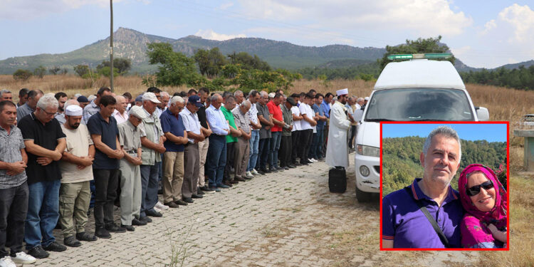 Selde ölen öğretmen çift, yan yana toprağa verildi