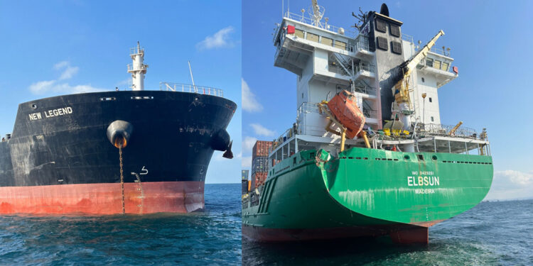 Ahırkapı açıklarında iki gemi çarpıştı