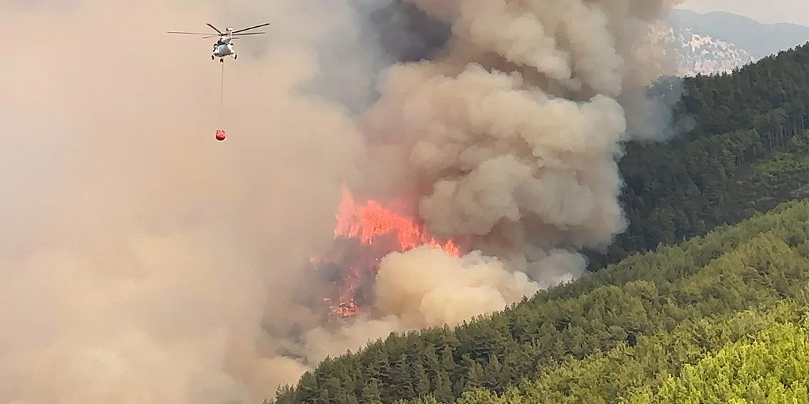 Alanya'da orman yangını; çok sayıda ekip gönderildi