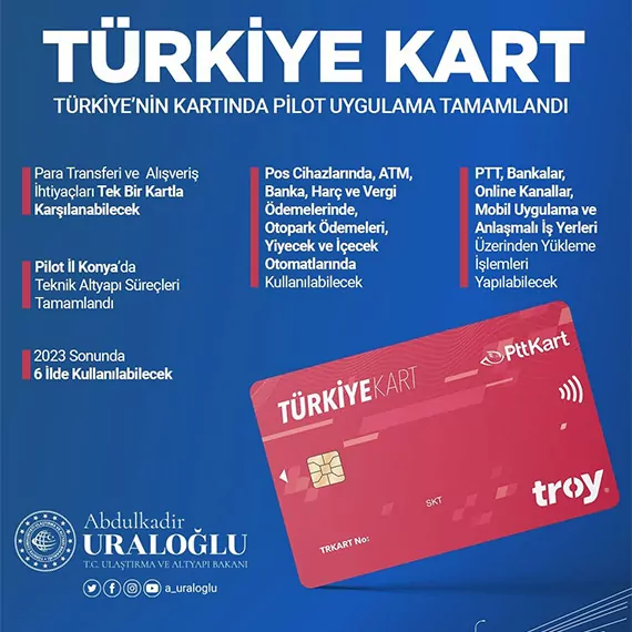 Türkiye kart projesini 81 ilde yaygınlaştırmayı hedefliyoruz