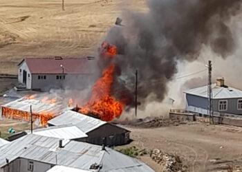 Ahırda çıkan yangında 22 küçükbaş öldü