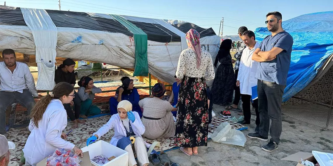 Kayseri'nin yeşilhisar ilçesine, doğu ve güneydoğu illerinden gelen yaklaşık 3 bin mevsimlik tarım işçisine sağlık taraması yapıldı.