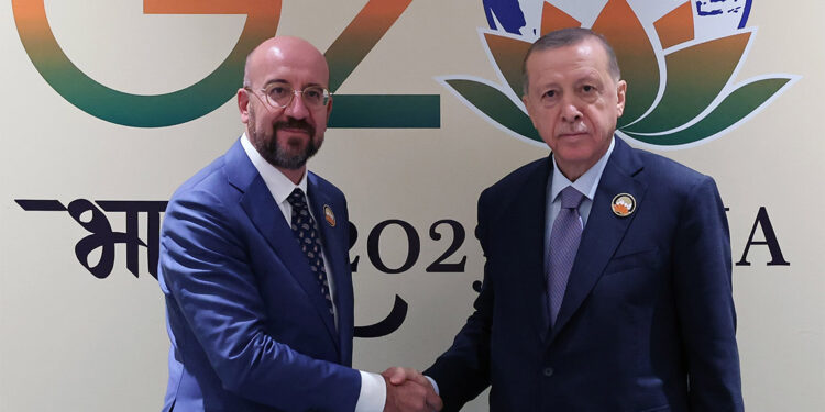 Erdoğan, Avrupa Konseyi Başkanı Michel ile bir araya geldi