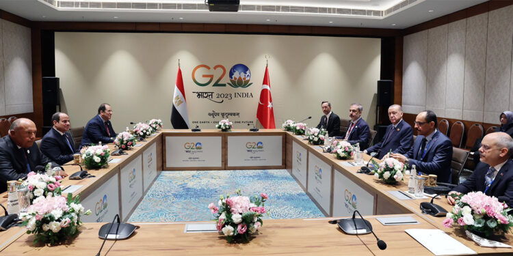 Erdoğan, Mısır Cumhurbaşkanı Abdülfettah es-Sisi ile görüştü