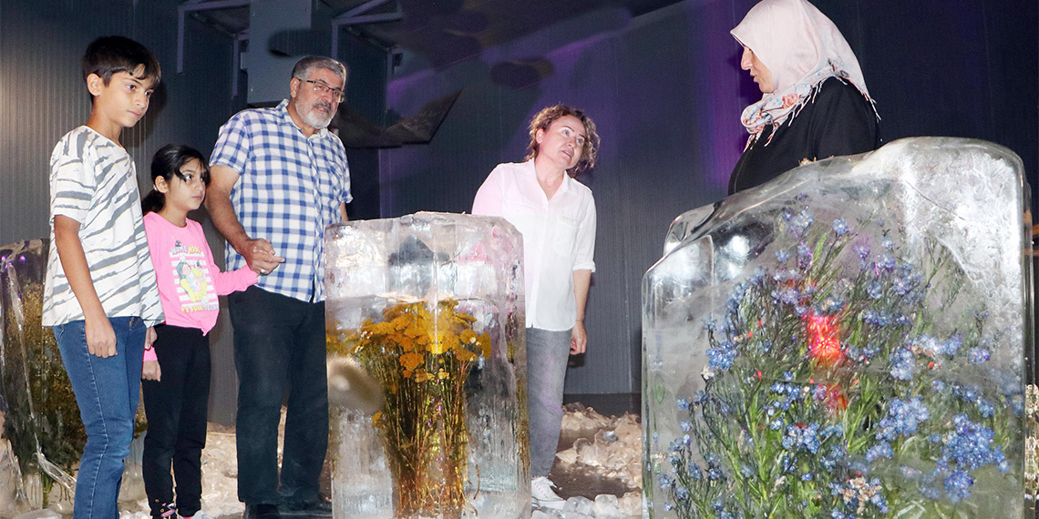 İklim krizine dikkat çekmek için bitkileri dondurdu