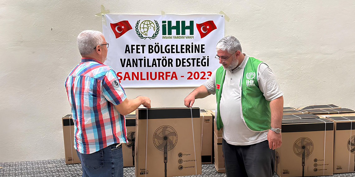 İHH'dan deprem bölgelerine 2 bin 750 adet vantilatör