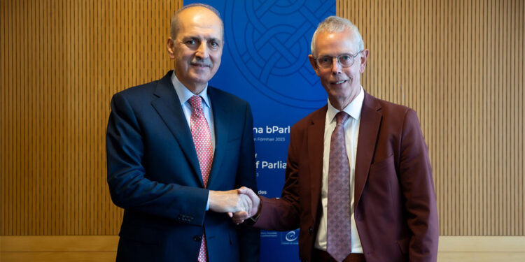 Kurtulmuş, Avrupa Konseyi Parlamenterler Meclisi Başkanı ile görüştü