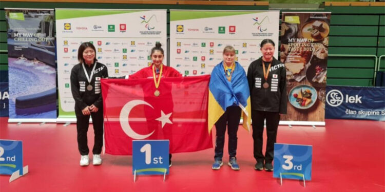 Özel sporcu Ebru Acer Avrupa şampiyonu oldu