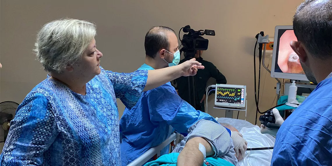'endoskopik ultrasonografi cihazı' eğitiminde hastalara teşhis koyuldu