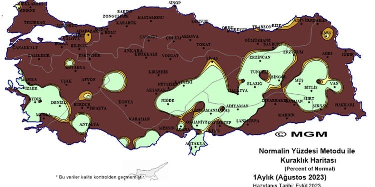 33 yılın en kurak ağustosu yaşandı
