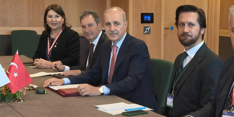 Kurtulmuş, NATO Parlamenter Asamblesi Başkanı ile görüştü