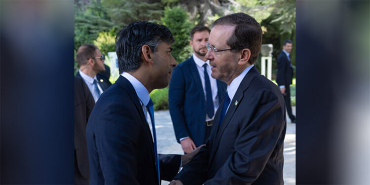 Rishi Sunak İsrail Cumhurbaşkanı ile görüştü