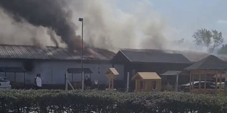 Bursa'da mobilya imalathanesinde yangın