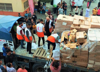 Filistin Kızılayı: Son 24 saatte 16 bin gıda kolisi dağıtıldı