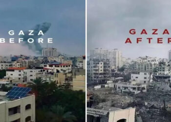 Gazze'nin öncesi ve sonrası fotoğraflara yansıdı
