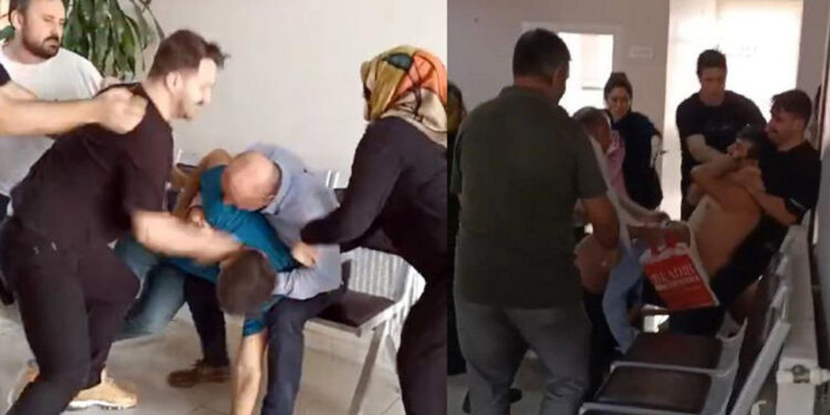 Hasta ve yakınları tartıştıkları 3 doktoru darbetti