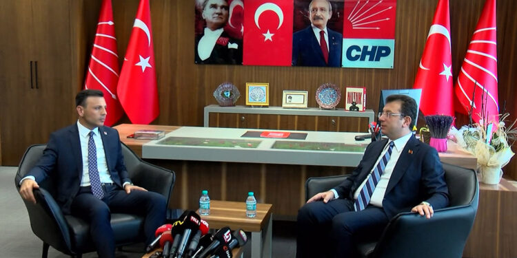İmamoğlu’ndan CHP İl başkanı Özgür Çelik’e ziyaret