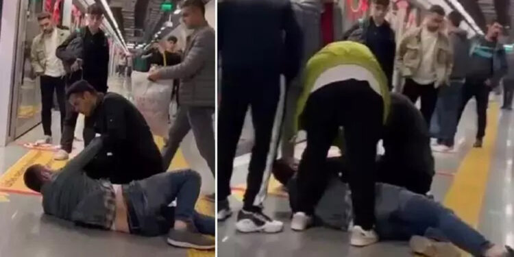 Metroya asılan bayrakları yırtan şüpheli tutuklandı