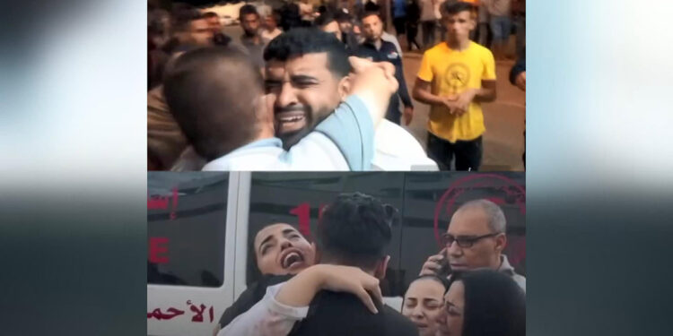 Saldırılarda, Filistin Kızılayı görevlileri de yakınlarını kaybetti