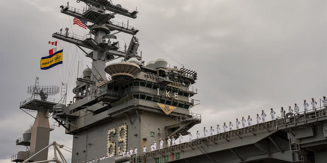 USS Eisenhower uçak gemisi Doğu Akdeniz’e gönderildi