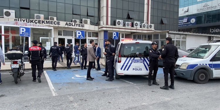 Damadını adliye önünde öldürdü