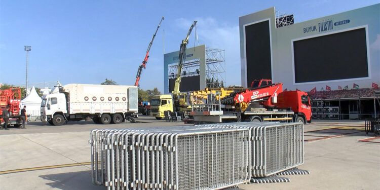 Büyük Filistin Mitingi öncesi hazırlıklar sürüyor