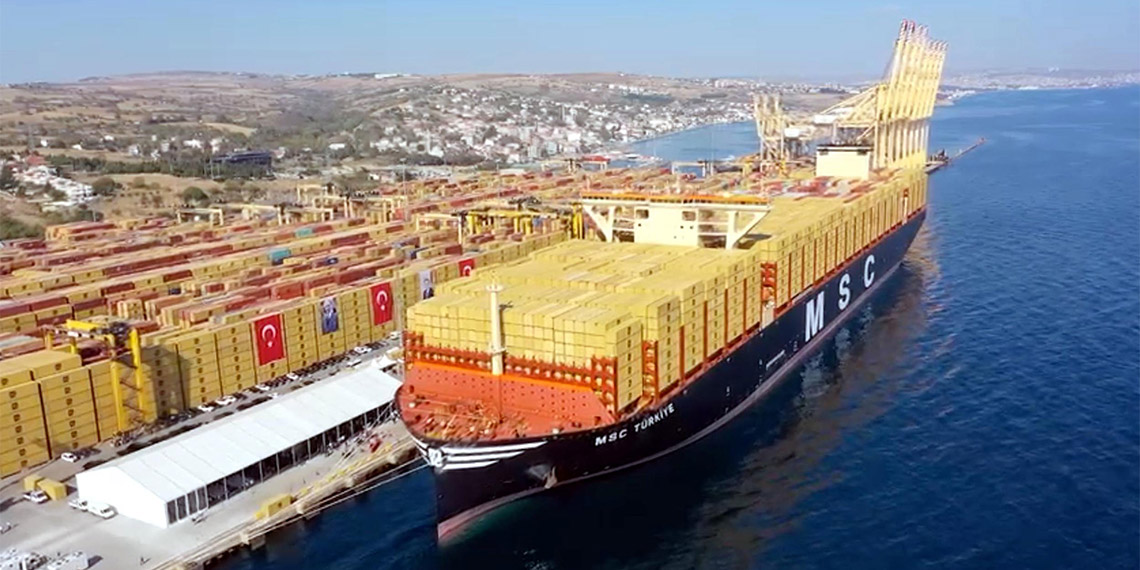 MSC Türkiye gemisi Tekirdağ'da