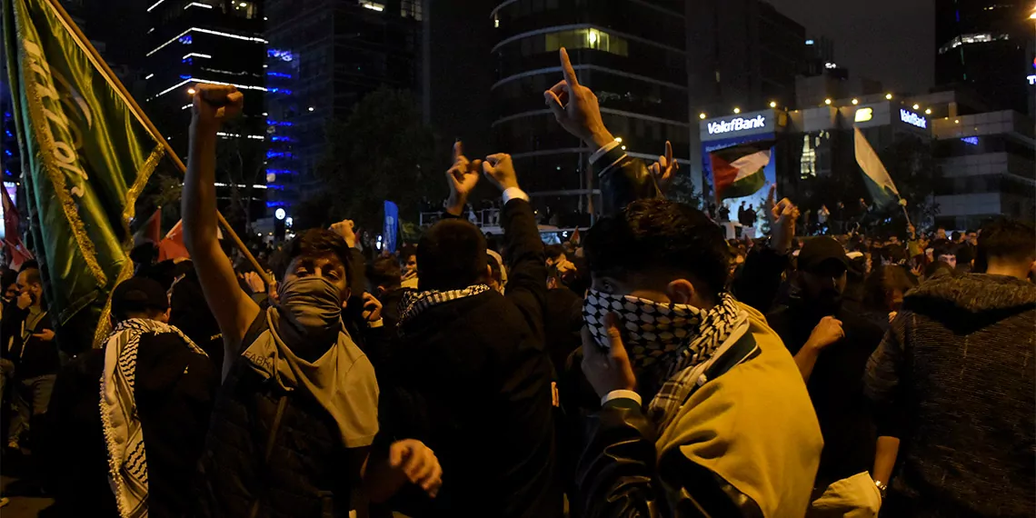 El-ehli babtist hastanesi'nin hedef alınması i̇stanbul'da protesto edildi