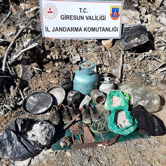 Giresun'da terör örgütünün kullandığı sığınak bulundu