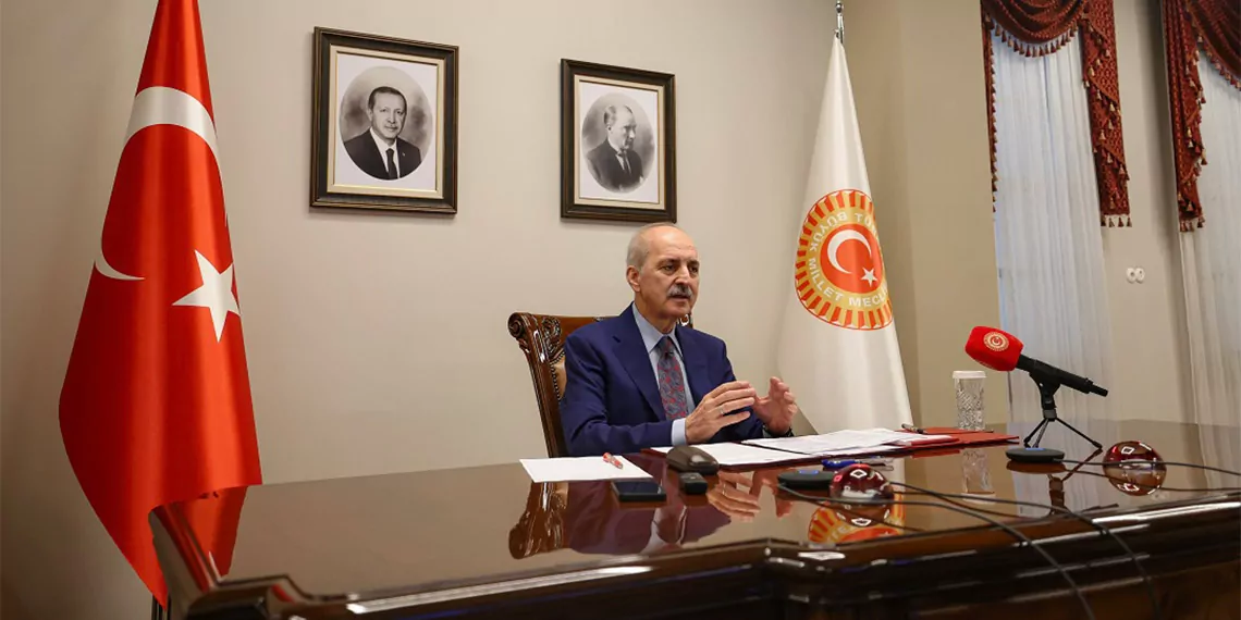 Türkiye büyük millet meclisi (tbmm) başkanı numan kurtulmuş, "toprak bütünlüğü temin edilmiş bir filistin'in kurulması orta doğu barışının en temel şartlarındandır" dedi.