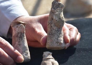Ulucak Höyüğü'nde 7 bin 700 yıllık üç insan figürü bulundu