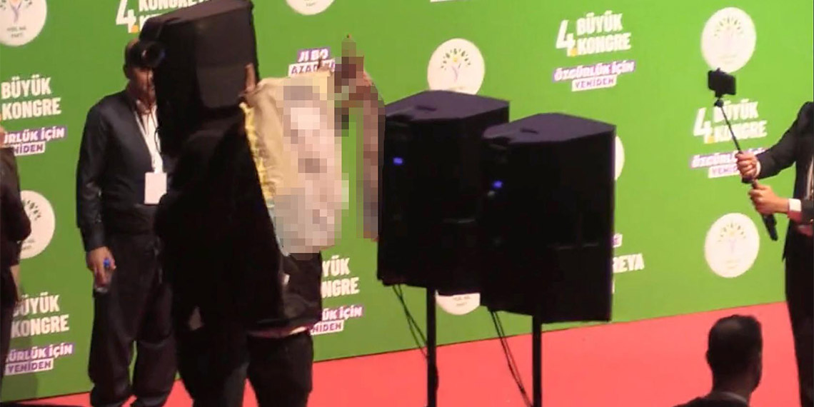 YSP'nin Olağanüstü Kongresi'nde PKK elebaşının posteri açıldı