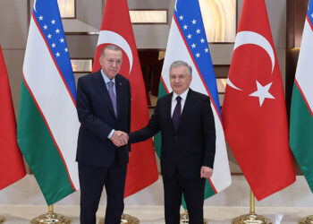 Erdoğan, Özbekistan Cumhurbaşkanı Mirziyoyev ile görüştü