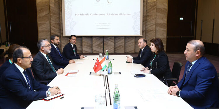 Işıkhan, Tacikistan Çalışma Bakanı ile görüştü