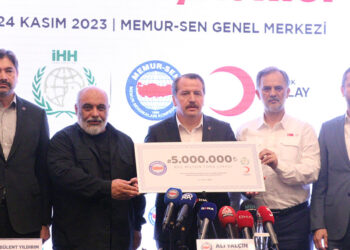 Memur-Sen'den Filistinli sivillere için 5 milyon TL bağış