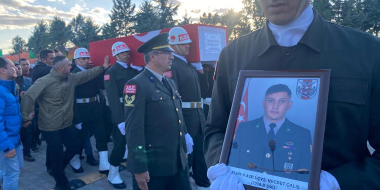 Şehit Astsubay Necdet Çalış, son yolculuğuna uğurlandı