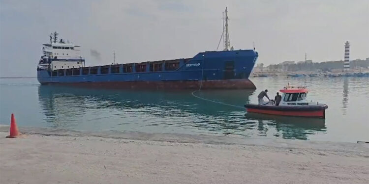 Sağlık malzemeleri El-Ariş Limanı'na ulaştı