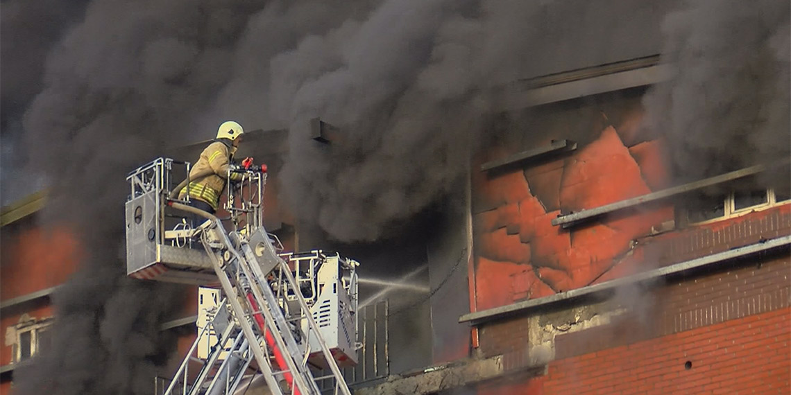 Aykosan Sanayi Sitesi'nde yangın