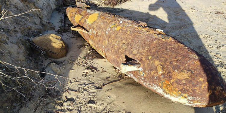 2'nci Dünya Savaşı'ndan kalma mayın tarama işaretçisi bulundu