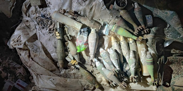 Teröristlere ait çok sayıda mühimmat ele geçirildi