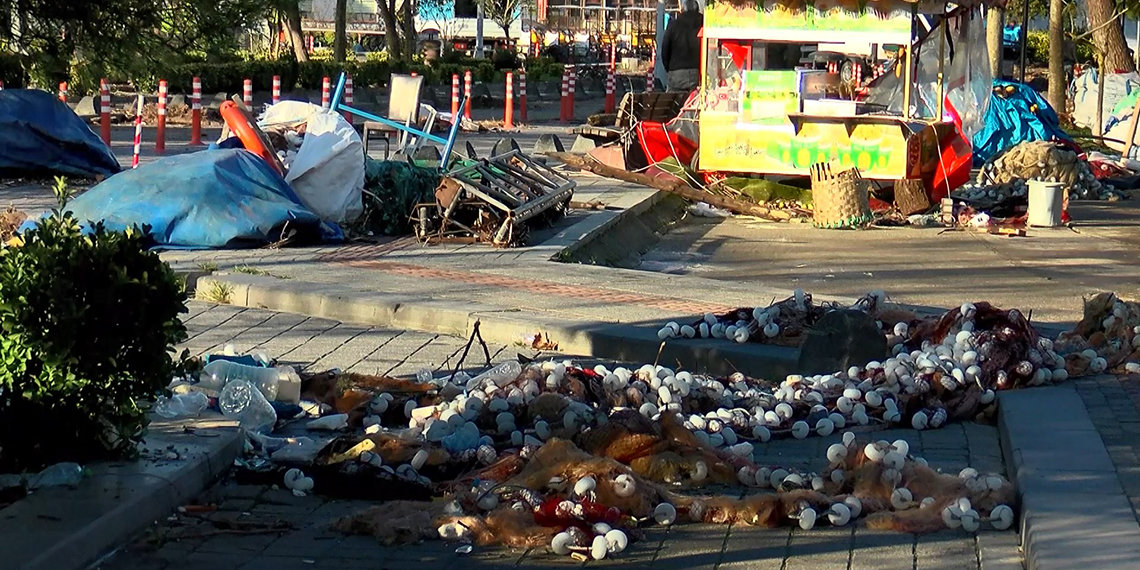 Ağva'da fırtına sonrası yaralar sarılıyor