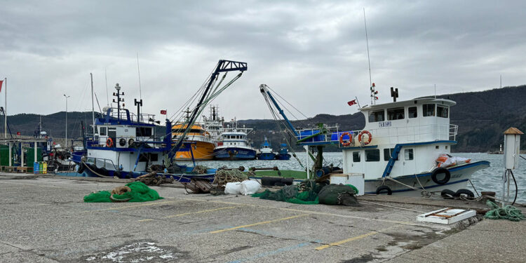 Amasra'da fırtına; balıkçı tekneleri limana çekildi